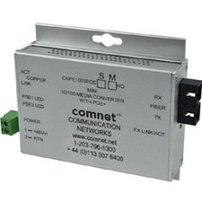 ComNet Commercial Grade 100Mbps Media Converter with 48V POE, Mini