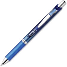EnerGel EnerGel RTX Liquid Gel Pens - Medium Pen Point - 0.7 mm Pen Point Size - Needle Pen Point Style - Refillable - Retractable - Blue Gel-based Ink - Blue, Silver Barrel - Stainless Steel Tip - 1 Dozen