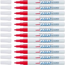 uni® uni-Paint PX-21 Oil-Based Marker - Fine Marker Point - Red Oil Based Ink - 1 Dozen
