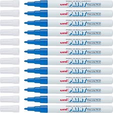 uniball™ Uni-Paint PX-21 Oil-Based Fine Point Marker - Fine Marker Point - Blue Oil Based Ink - 1 Dozen