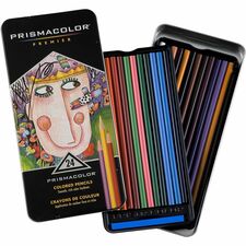 Prismacolor Thick Core Colored Pencils - Assorted Lead - Assorted Barrel - 24 / Box