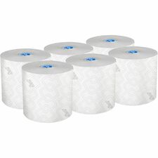 Scott Pro High-Capacity Hard Roll Towels with Elevated Design and Absorbency Pockets - 7.50" x 1150 ft - White, Blue - 6 / Carton