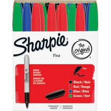 Sharpie Pen-style Permanent Marker - Fine Marker Point - Assorted Alcohol Based Ink - 36 / Pack