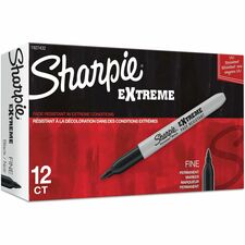 Sharpie Extreme Permanent Markers - Wide Marker Point - 1.1 mm Marker Point Size - Black - 12 / Box