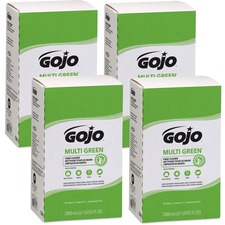 Gojo® Multi Green Hand Cleaner - Citrus ScentFor - 67.6 fl oz (2 L) - Soil Remover, Dirt Remover, Kill Germs - Hand - Green - Non-abrasive - 4 / Carton