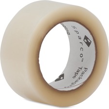 Sparco Transparent Hot-melt Tape - 110 yd Length x 2" Width - 1.9 mil Thickness - 3" Core - 1.60 mil - Moisture Resistant, Abrasion Resistant, Split Resistant - For Sealing, General Purpose - 6 / Pack - Transparent