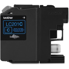 Brother Genuine Innobella LC201C Cyan Ink Cartridge - Inkjet - Standard Yield - 260 Pages - Cyan - 1 Each