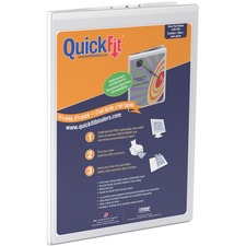 QuickFit Deluxe Pad Holder Clipboard - Vinyl, Nickel - 1 Each - White