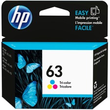 HP 63 (F6U61AN) Original Inkjet Ink Cartridge - Tri-color - 1 Each - 165 Pages