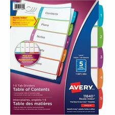 Avery AVE11840 Index Divider