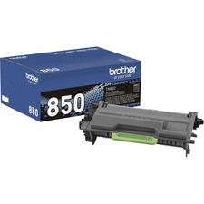 Brother Genuine TN850 High Yield Mono Laser Black Toner Cartridge - Laser - High Yield - 8000 Pages - Black - 1 Each