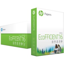 HP EcoFFICIENT Copy & Multipurpose Paper - White - 92 Brightness - Letter - 8 1/2" x 11" - 16 lb Basis Weight - 625 / Pack