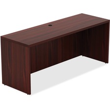Lorell Chateau Series Credenza - 70.9" x 23.6"30" Credenza, 1.5" Top - Reeded Edge - Material: P2 Particleboard - Finish: Mahogany, Laminate - Durable, Grommet, Cord Management, Modesty Panel - For Office