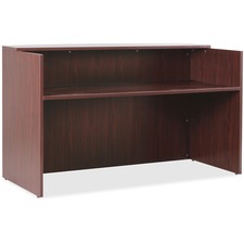 Lorell Essentials Series Front Reception Desk - 1" Top, 72" x 36"42.5" Desk - Finish: Mahogany Laminate - Durable - For Office