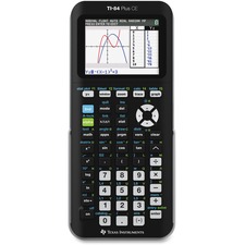 Texas Instruments TI-84 Plus CE Graphing Calculator - Backlit Display, Clock, Impact Resistant Cover - Battery Powered - Black - 1 Each