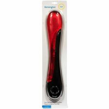 Kensington Duo Gel Keyboard Wrist Rest - Red - 1.87" (47.50 mm) Height x 3.85" (97.79 mm) Width x 20.43" (518.92 mm) Depth - Red, Black - Gel - Mouse - 1 Each