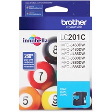 Brother Innobella LC201 Original Standard Yield Inkjet Ink Cartridge - Cyan - 1 Each - 260 Pages