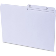 Continental 2-sided Tab Letter File Folders - Letter - 8 1/2" x 11" Sheet Size - 1/2 Tab Cut - Top Tab Location - Assorted Position Tab Position - Ivory - Recycled - 100 / Box