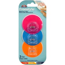 Elmer's Freestyle Stationery Clips - for Multipurpose - Repositionable, Reusable, Sturdy, Washable, Residue-free - 3 / Pack