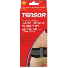 Tensor Adjustable Back Brace - Strap Mount - Black - 1 Each