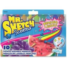 Mr. Sketch Scented Washable Markers - Chisel Marker Point Style - Assorted - 10 / Set