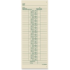 TOPS TOP9351250 Time Card