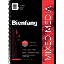 Bienfang Drawing Pad - 40 Sheets - Wire Bound - 90 lb (40823.31 g) Basis Weight - 14" (355.60 mm) Height x 11" (279.40 mm) Width - White/Ivory Paper - Erasable - 1 Each