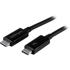 StarTech.com 1m (3.3ft) Thunderbolt 3 Cable, 20Gbps, 100W PD, 4K Video, Thunderbolt-Certified, Compatible w/ TB4/USB 3.2/DisplayPort - 1m (3.3ft) Passive Thunderbolt 3 cable - Delivers consistent 20 Gbps performance - Compatible with TB4, USB4/USB-C - 4K 60Hz; 100W PD; PCIe 3.0; Black - Thunderbolt Certified