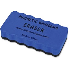 The Pencil Grip Magnetic Whiteboard Eraser Class Pack - 2" Width x 4" Length - Used as Ink Remover, Dirt Remover, Mark Remover - Magnetic, Comfortable Grip, Ergonomic Design - Blue, Black - 24 / Box