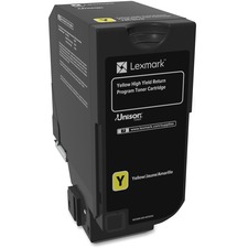 Lexmark Unison Original Toner Cartridge - Laser - High Yield - 12000 Pages - Yellow - 1 Each