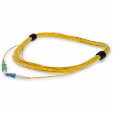 AddOn 2m ASC (Male) to LC (Male) Yellow OS2 Simplex Fiber OFNR (Riser-Rated) Patch Cable