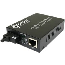 ENET 1x 10/100Base-T RJ45 to 1x Duplex SC 100Base-ZX 1550nm Single Mode Fiber SC Connector 100km Media Converter Stand-Alone - Power Supply Included; Chassis/Rack Mountable