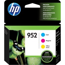 HP 952 Original Standard Yield Inkjet Ink Cartridge - Blister Pack - Cyan, Yellow, Magenta - 3 / Pack - 630 Pages (Per Cartridge)