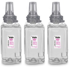 Gojo® Antibacterial Handwash ADX-12 Dispenser Refill - Plum ScentFor - 42.3 fl oz (1251 mL) - Push Pump Dispenser - Bacteria Remover - Hand, Skin - Yes - Yes - Clear - Rich Lather - 3 / Carton