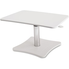 Victor High Rise Height Adjustable Laptop Stand - 18.14 kg Load Capacity - 15.25" (387.35 mm) Height x 21" (533.40 mm) Width x 13" (330.20 mm) Depth - Desktop - Steel, Wood, Polyvinyl Chloride (PVC) - White