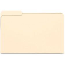 Business Source 1/3 Tab Cut Legal Recycled Top Tab File Folder - 8 1/2" x 14" - 3/4" Expansion - Manila - 10% Recycled - 100 / Box