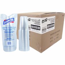 Genuine Joe 10 oz Clear Plastic Cups - 25 / Pack - 20 / Carton - Clear - Plastic - Cold Drink, Beverage