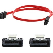 ADDON 46CM (1.5FT) SATA MALE TO MALE FLEXIBLE RED CABLE