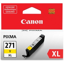 Canon CLI-271 Original High Yield Inkjet Ink Cartridge - Yellow - 1 Each - Inkjet - High Yield - Yellow - 1 Each