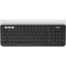 Logitech K780 Multi-Device Wireless Keyboard - Wireless Connectivity - Bluetooth - 33 ft - 2.40 GHz - USB Interface Home, Search, Back, App Switch, Easy-Switch, On/Off Switch Hot Key(s) - ChromeOS - English, French - QWERTY Layout - Tablet, Computer - Mac, PC - AAA Battery Size Supported - White