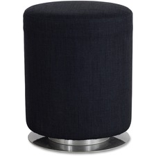 Safco Swivel Keg Stool - Black Fabric Seat - 1 Each