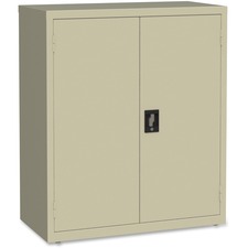 Lorell Storage Cabinet - 36" x 18" x 42" - Sturdy, Recessed Locking Handle, Durable, Reinforced, Locking System, Storage Space - Powder Coated - Recycled - Assembly Required