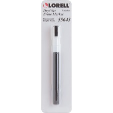 Lorell Dry/Wet-Erase Marker - White - 1 Each