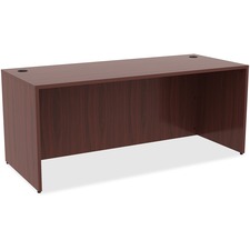 Lorell Essentials Series Rectangular Desk Shell - 72" x 30"29.5" Desk, 0.1" Edge - Material: Laminate - Finish: Mahogany