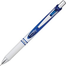 EnerGel EnerGel Pearl Retractable Liquid Gel Pen - 0.7 mm Pen Point Size - Needle Pen Point Style - Refillable - Retractable - Blue Gel-based Ink - Pearl White Barrel - Metal Tip - 1 Each