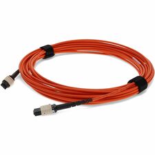 AddOn 2m MPO (Female) to MPO (Female) 12-Strand Orange OM1 Crossover Fiber OFNR (Riser-Rated) Patch Cable