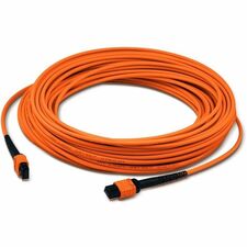 AddOn 30m MPO (Female) to MPO (Female) 12-Strand Orange OM1 Crossover Fiber OFNR (Riser-Rated) Patch Cable