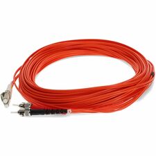 AddOn 40m LC (Male) to ST (Male) Orange OM1 Duplex Fiber OFNR (Riser-Rated) Patch Cable