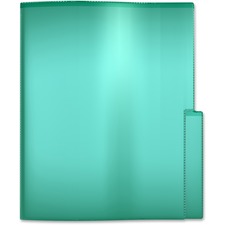QuickFit Letter Project File - 8 1/2" x 11" - 2 Internal Pocket(s) - Polypropylene - Metallic Green - 5 / Pack
