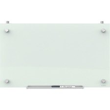 Quartet Infinity Magnetic Glass Cubicle Board - 24" (2 ft) Width x 14" (1.2 ft) Height - White Tempered Glass Surface - Rectangle - Magnetic - 1 Each